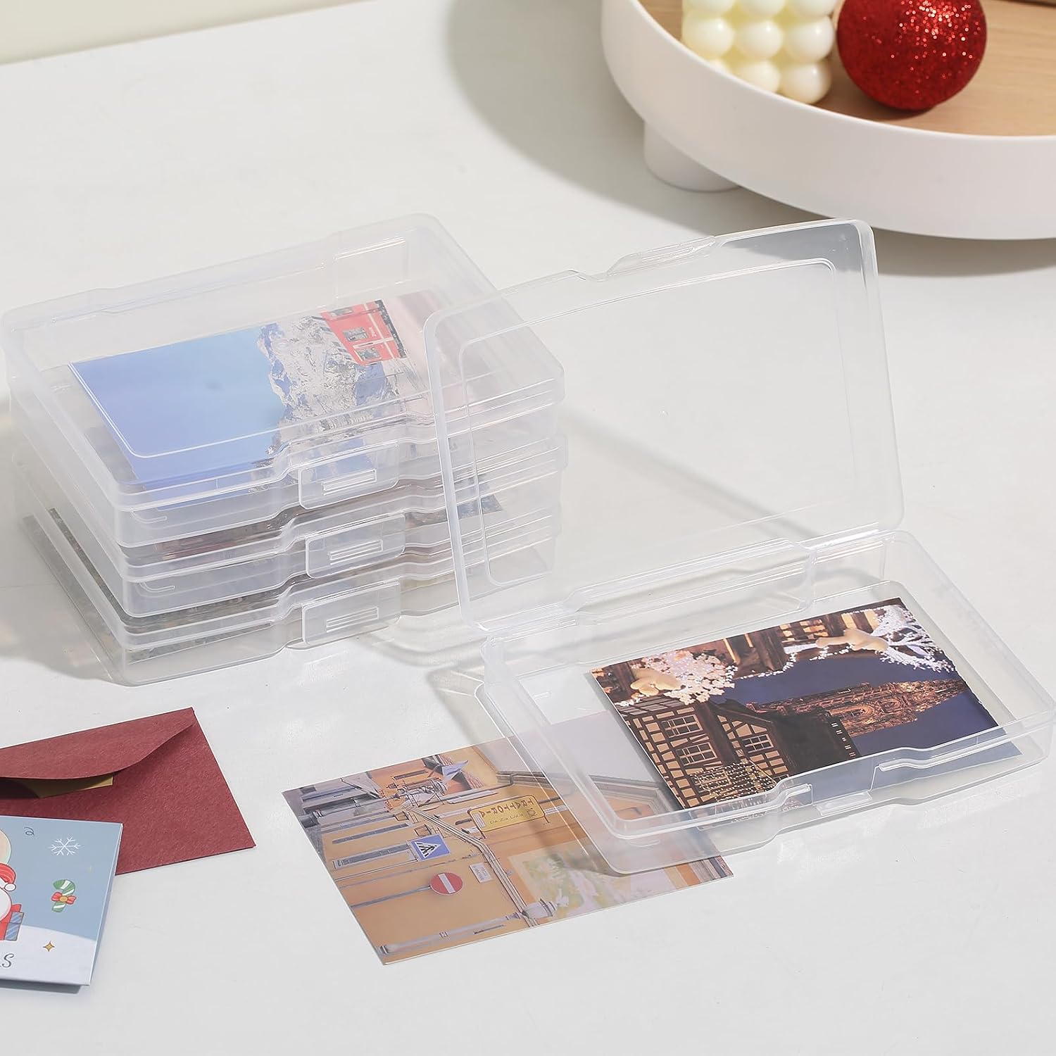 novelinks Photo Storage Box and 16 Inner 4 x 6 Photo Storage Containers | 1Pack Clear. Photo Albums 4x6 Pictures. Photo Organizers and Storage. Card Game Storage. Task Boxes for Special Education - Image 5