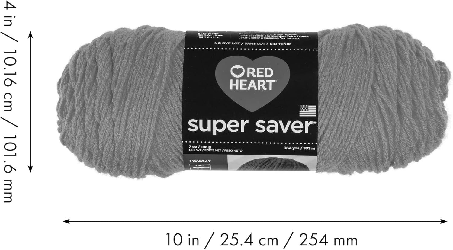 Red Heart Super Saver White Yarn - 3 Pack of 198g/7oz - Acrylic - 4 Medium (Worsted) - 364 Yards - Knitting/Crochet - Image 10