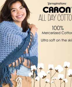Alternative view of Caron All Day Cotton - 3 Pack of 173 Yards/3.52 oz Moss 100% Mercerized Cotton Yarn